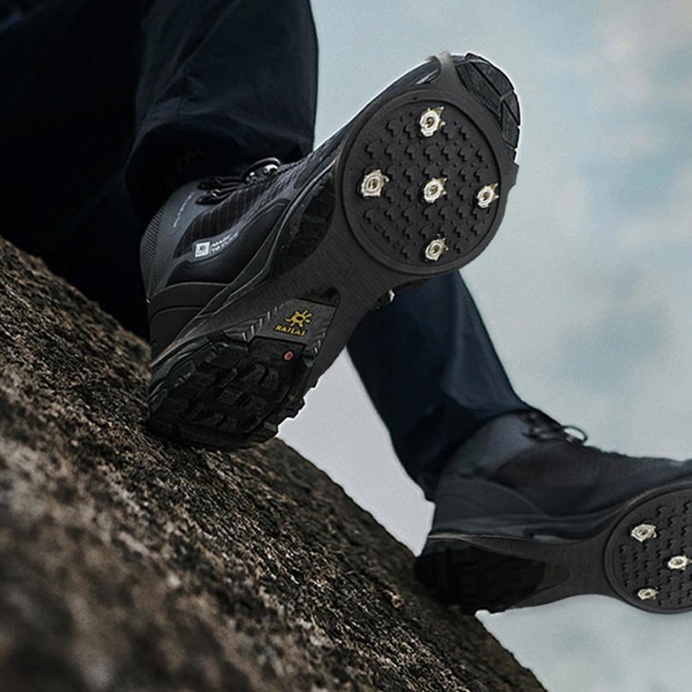 5/8 Teeth Ice Gripper Spike Shoes Winter Outdoor Anti-Slip Hiking Mountain Climbing Ice Snow Crampons Anti-slip Shoe Covers Grip