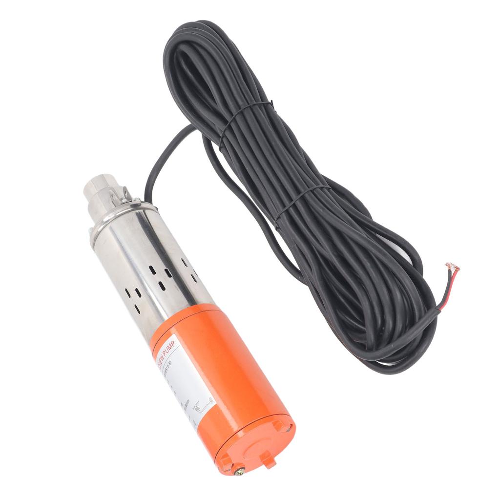 DC Skruvpump Solenergi Nedsänkbar Djupbrunn Rostfritt Stål Kopparmotor 48V 400W 60 meter Lyfthöjd