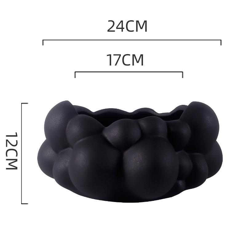 

Cloud Bubble Shaped Ceramic Vase Flowers Pots Desk Decoration Flower Arrangement Cloud Decorative Vases Room Aesthetic Decor