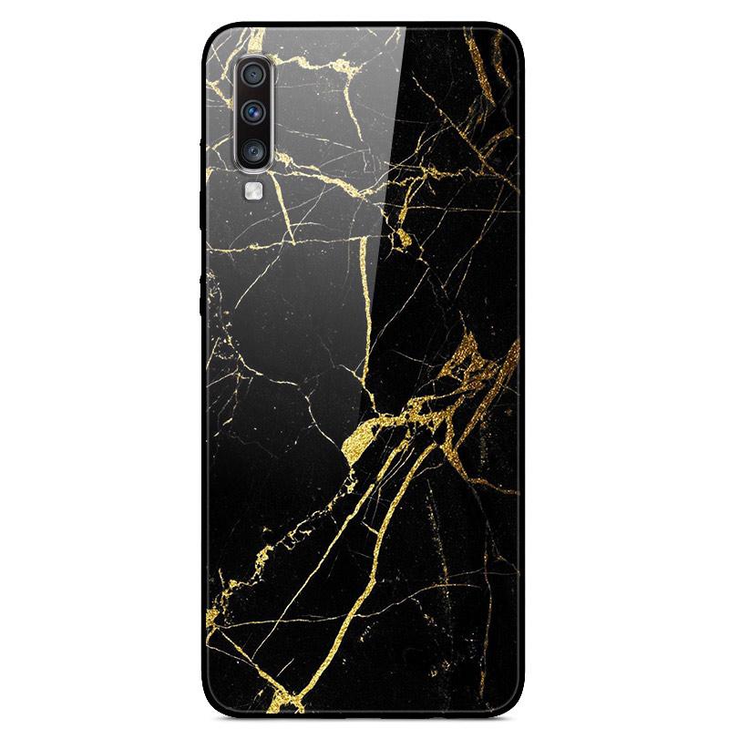 For Samsung A70 Case Cute Pattern Tempered Glass Back Hard Cover Case For Samsung Galaxy A70 Phone Cases Coque A70S A 70 Fundas