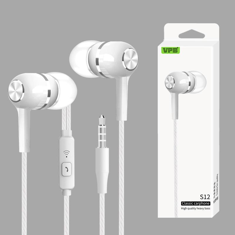 VPB S12 Sports In-Ear Wired Headset with Heavy Bass & Microphone