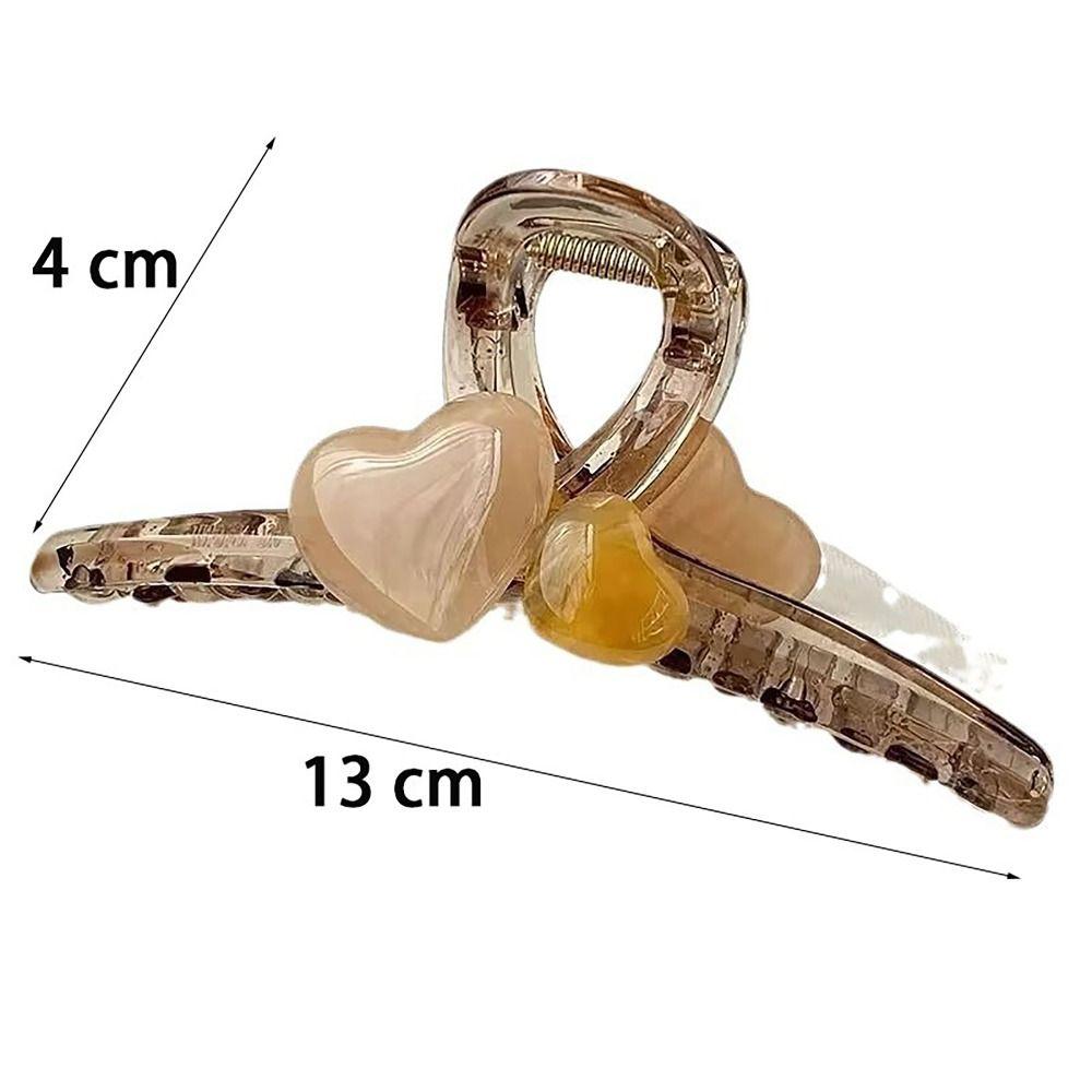 High Elastic Hair Clip Hair Accessories Shark Clip Gentle Love Heart Hairpin  Women