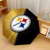Pittsburgh Steelers Print Auto 8?Ribs Folding Umbrella Wind Resistant Lightweight Automatic Umbrella For Daily Travel