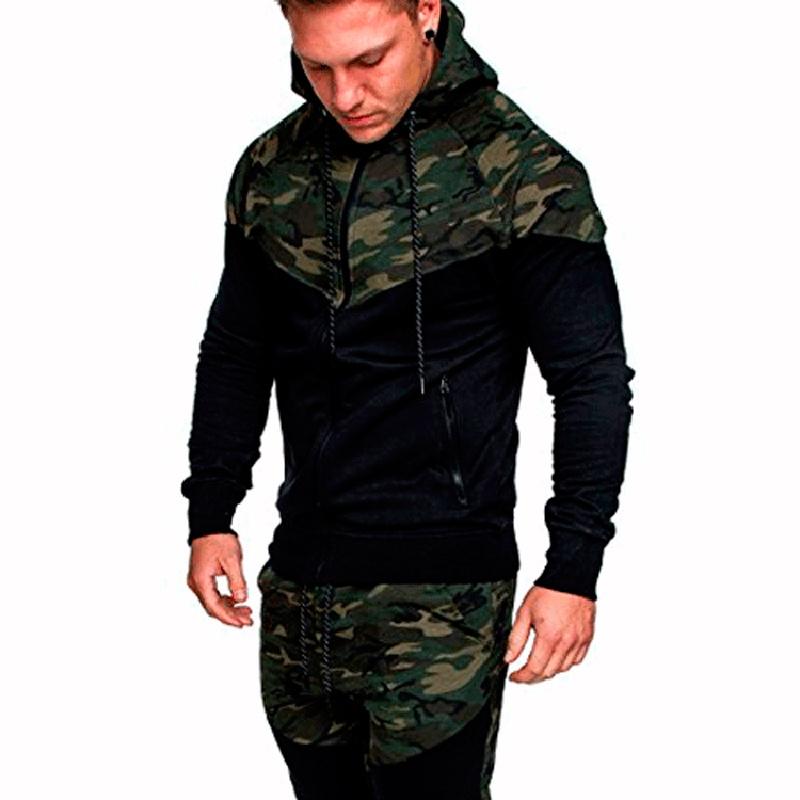 Mens Slim Hoodie Camouflage Sweatshirt Coat Jacket Outwear Tops Trousers Pants With Premium Quality Fabric And Timeless Style