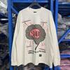 Mens Oversized Retro Streetwear Long Sleeve Tee With Vintage Print Cotton Loose Fit Casual Top