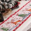 Christmas Table Runner with Tassels 68Inches Long Seasonal Winter Christmas Holiday Tablecloth Cover Table Decorations