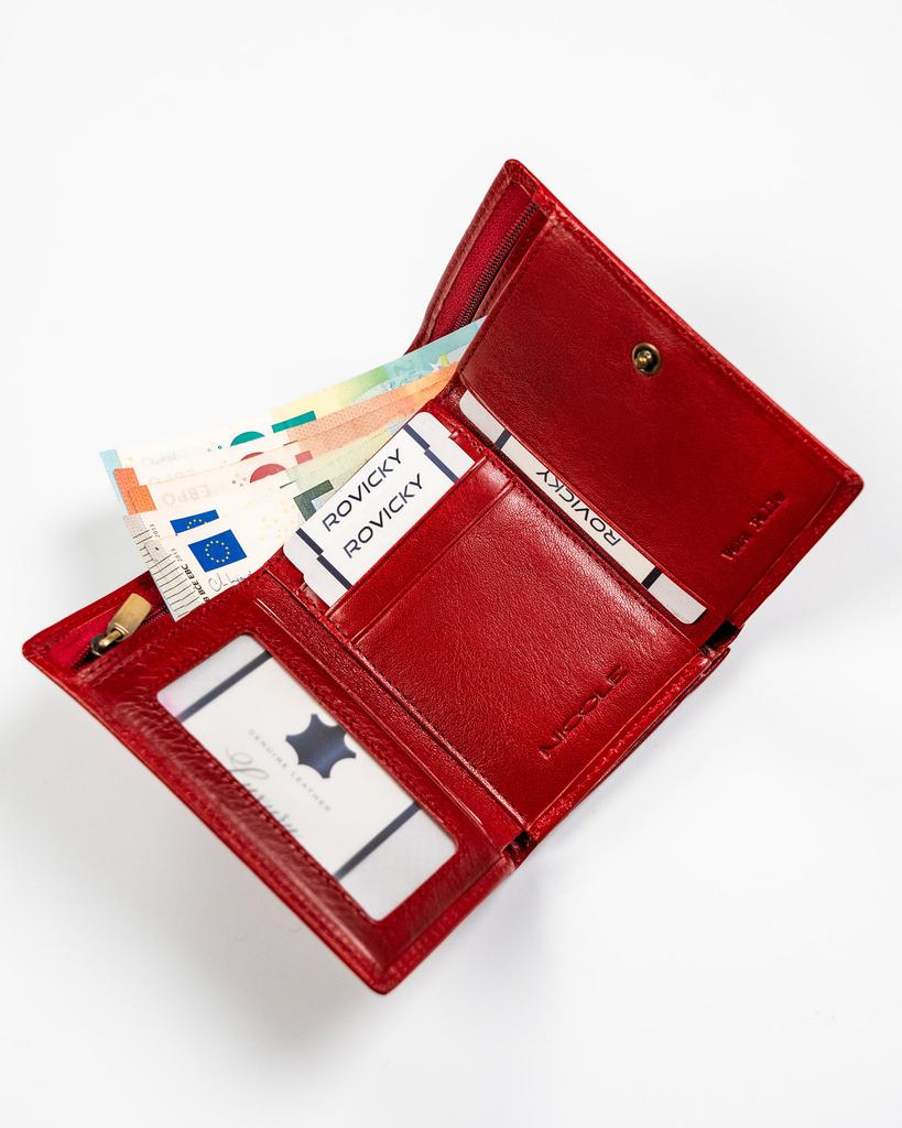 Women's leather wallet F17501 RED