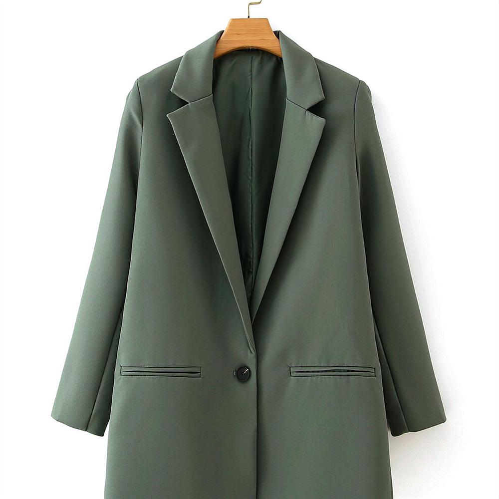 

2024 Autumn/Winter Women s Suit Collar Single-Button Jacket Large
