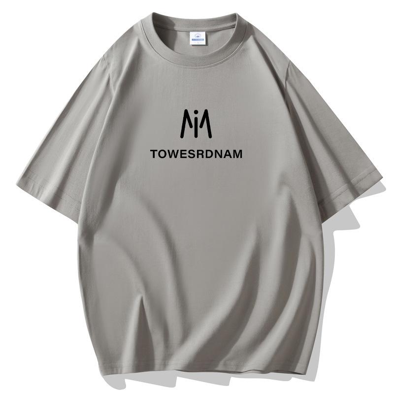 INS Men Fashion Short Sleeves Loose T-shirt 100% Cotton Casual Tee Size S-5XL