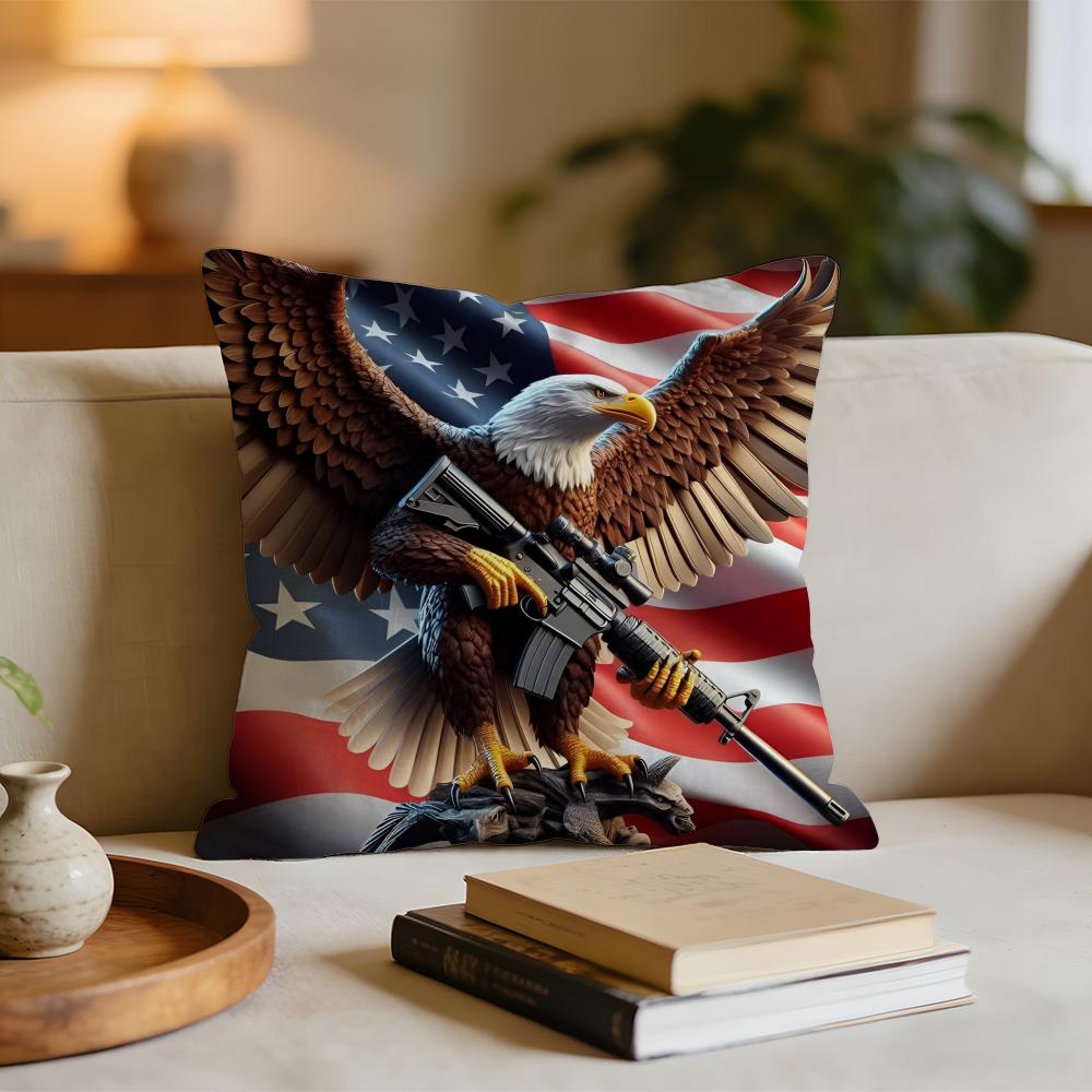 

Independence Day Cushion Cover Short plush pillowcase for bed sofa carwashable 30x30cm