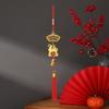 2027 Chinese New Year Goat Hanging Ornaments Gold Lucky Design Red Tassels Spring Festival Home Wall Decor