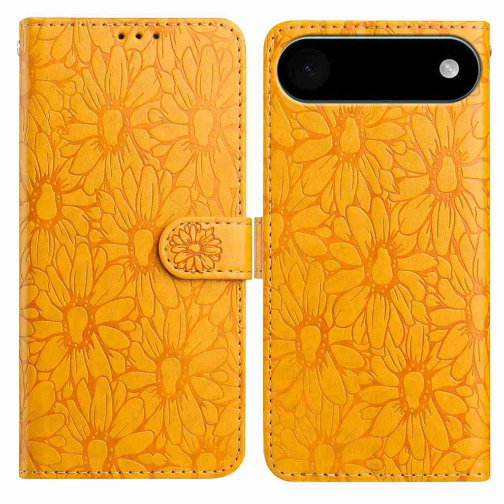 For iPhone 17 Air Leather Case Daisy Imprint Wallet Stand Phone Protective Cover