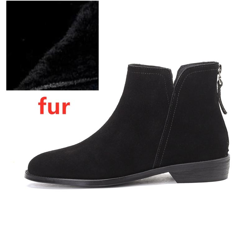 Fashion AIYUQI Women Ankle Boots 2025 New Women's Short Boots Genuine Leather Non-slip Large Size Thick Heel Female Boots