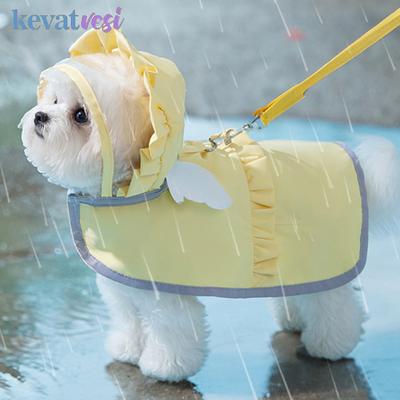 Hunderegenmantel in 6 Größen, süßer Welpenregenmantel, schnelltrocknender Hunderegenmantel, Haustierregenmantel für kleine Hunde, wasserdichte Hundekleidung, Heimtierbedarf