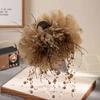 1Pc Elegant Mesh Flower Hair Clip For Women Elegant Pearl Tassel Shark Clip  Girl Ponytail Clip Hair Accessories