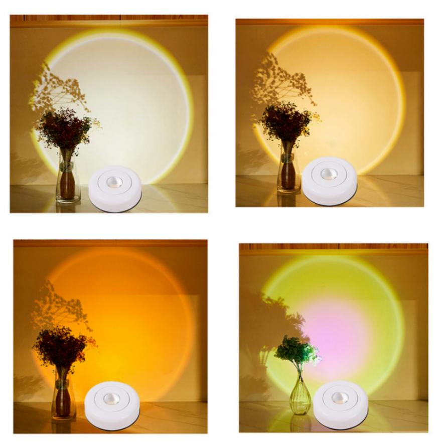 RnnTuu Night Light Battery Powered Touch LED Cabinet Lights Stick On Wall Sunset Lamp for Kitchen Bedroom Closet Cupboard Light