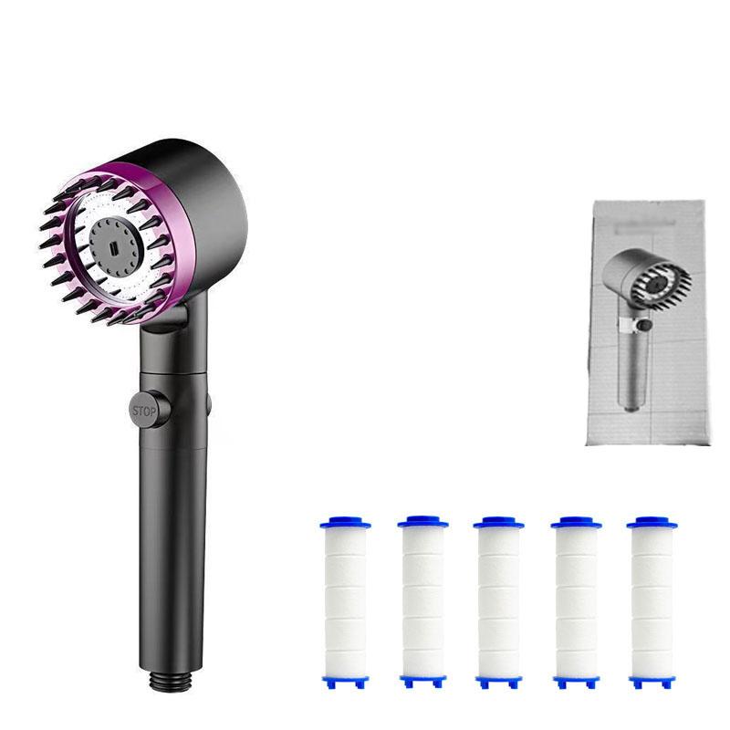 Portable Shower Filter Head Massage Three Modes of Water Output One Click Water Stop Showers for Bathroom Showerhead Accessories