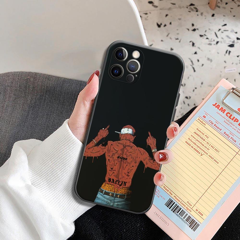 Hiphop Rap Singer 2Pac Tupac Shakur Phone Case for iPhone 17 16 14 15 Pro Plus 11 13 17 Pro 17Air 16 e Case Black Soft Cover