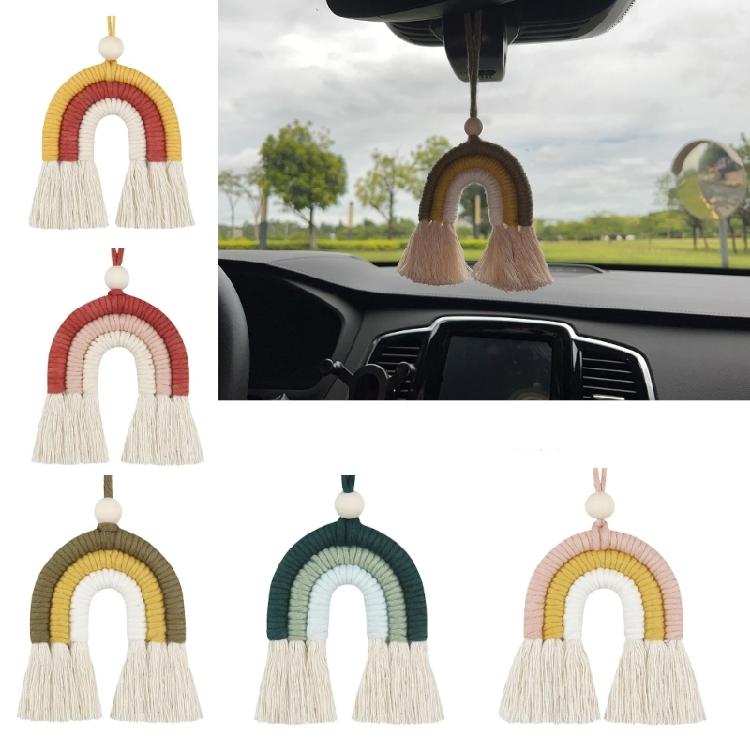 Teenager Home Decor Rainbow Wall Ornament Nordic Woven Wall Arts Bohemian