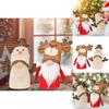 Festive Handmade Christmas Plush Doll With Antlers Ideal For Seasonal Home Decor