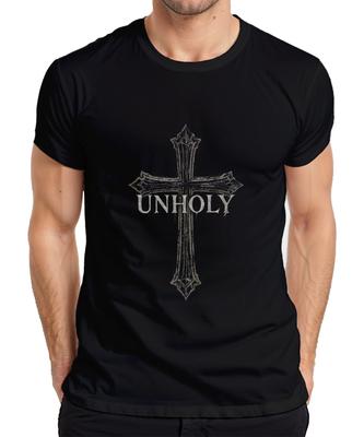Unholy Black Metal Gothic Cross Gloomy Satanic Grunge Unisexs Tshirt
