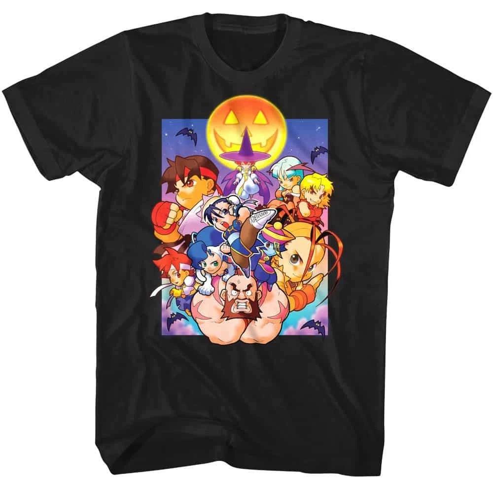Street Fighter Spooky Halloween Chibis Men s T Shirt XL