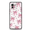 Pink Heart Bow Phone Case Cover for Xiaomi Mi 15 14 13 12 11 Ultra 14T 13T 12T 11T 10T Pro Lite 5G Shockproof Soft TPU Capas Bag