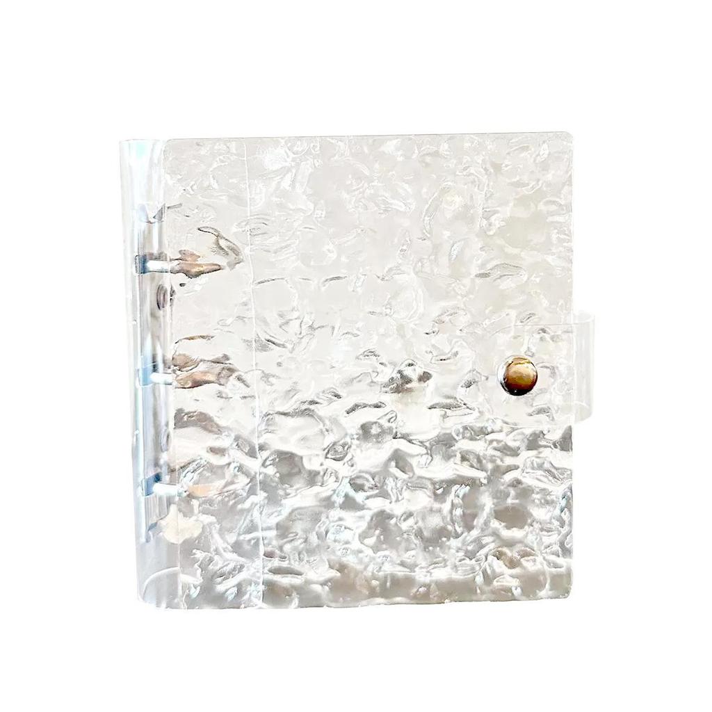 Crystal Ripple Acrylic Card Binder: Portable 3-Inch One-Pocket Polaroid Album