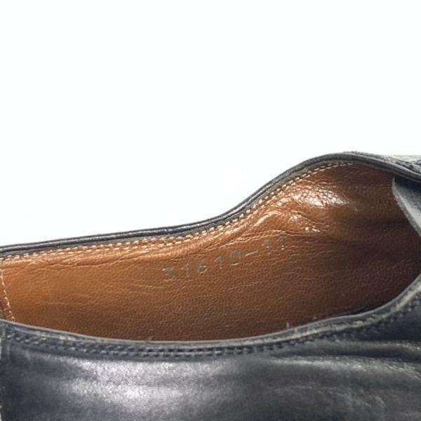 Vintage 80s-90s Bruno Magli Italy U-Tip All Leather Shoes Black 11M 28.5-29.5(USED)