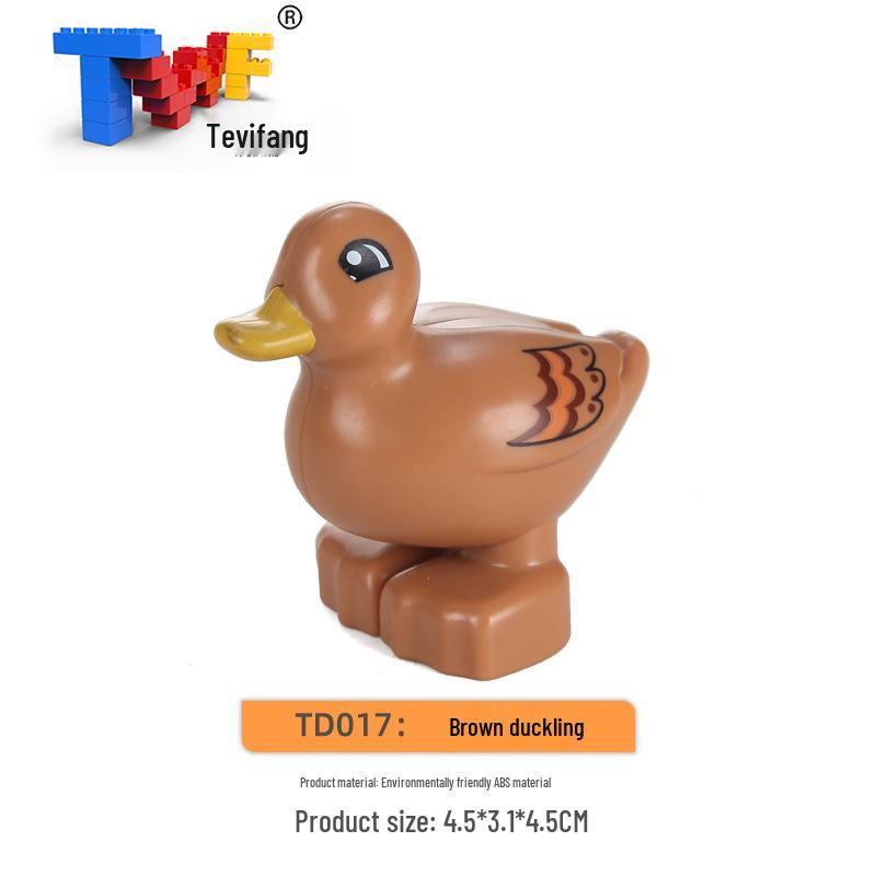 Large Particle Building Blocks: Compatible Prairie Ocean Animal Farm Educational Toys for Kids