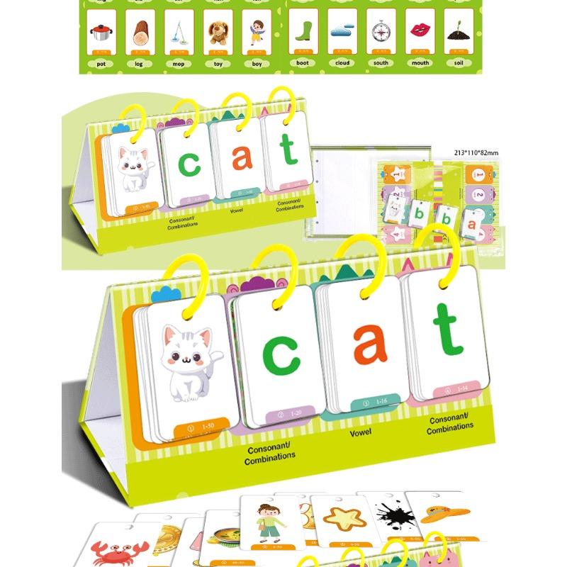 Desktop Children Word Spelling Flashcards Early Education Enlightenment Cognitive Alphabet Cards