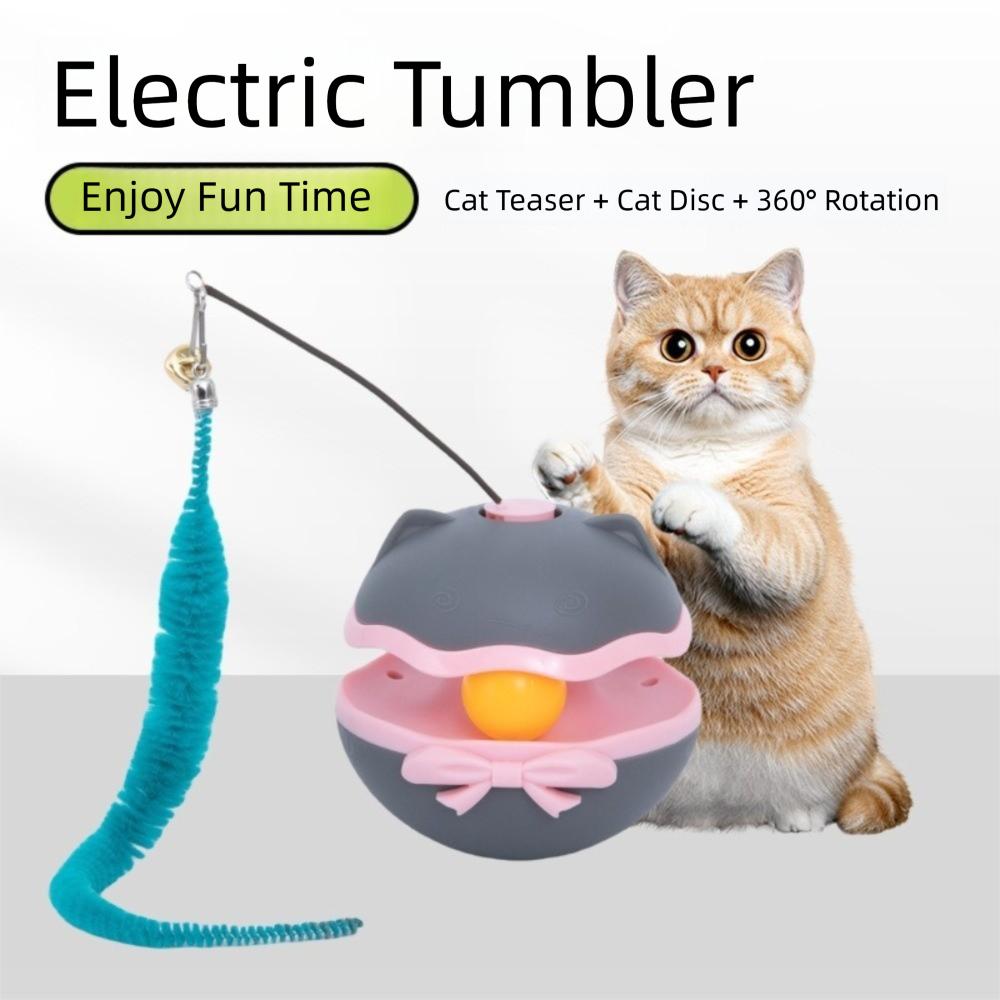 Roller Track Electric Cat Roller Track With Bell Cat Teasing Stick Cat Tumbler Toy Kitten Toy