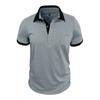 Men's Short Sleeve Polo Shirt Color Block Collar Button Up T-Shirt Daily Streetwear Business Casual Polos