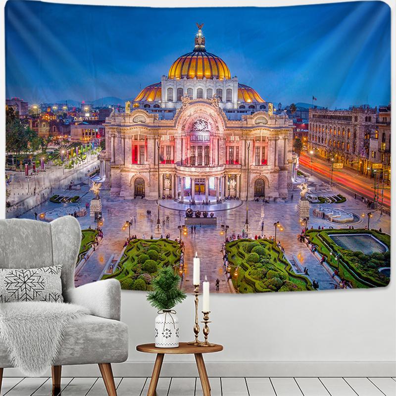 Home Decoration Christmas Decoration Fairy House Paypet Wall Hanging Natural Decoration Pansy Psychedelic Hippie Polish Tapestry