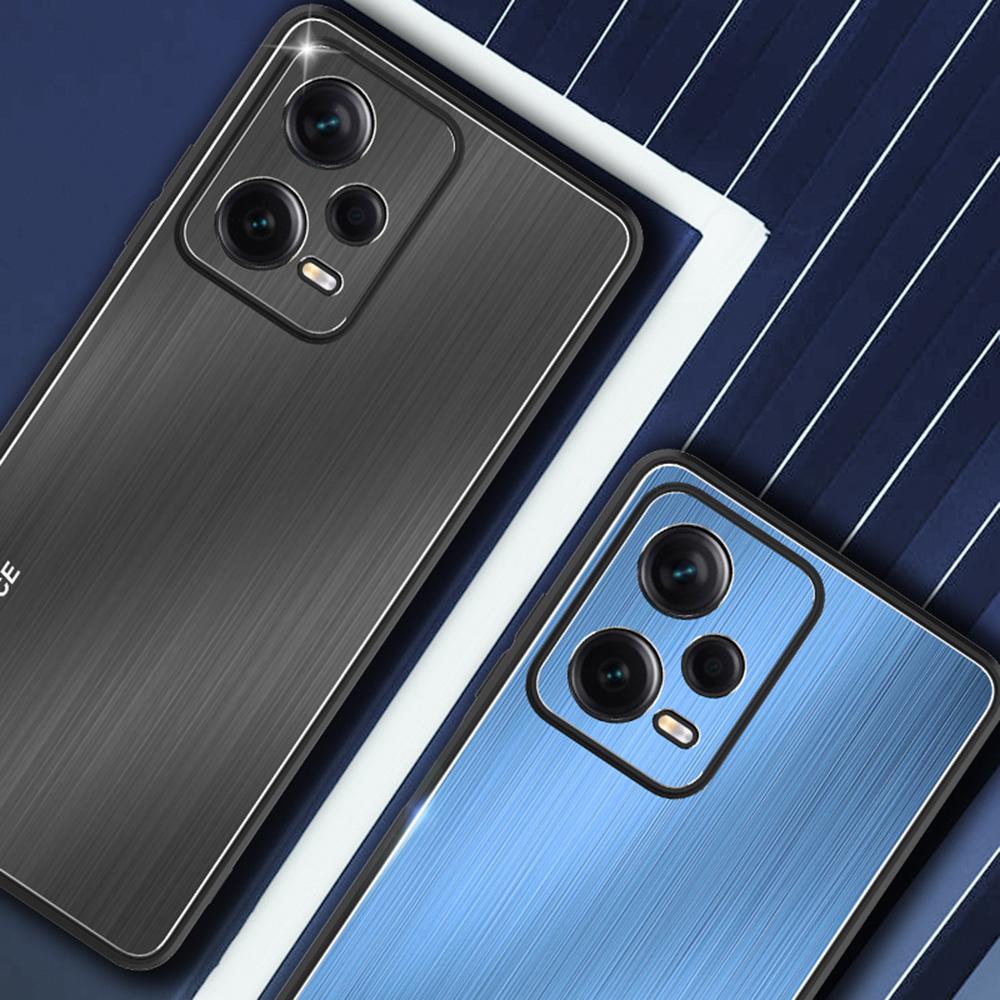 Για Xiaomi Redmi Note 12 Pro+ 5G Θήκη Τηλεφώνου TPU Μπροστινός Προφυλακτήρας Κράμα Αλουμινίου Πίσω Βουρτσισμένη Θήκη Τηλεφώνου
