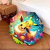Pikachu and Eevee  pattern, automatic folding umbrella, portable and foldable design, 8 ribs, a Christmas or birthday gift.