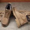 Fashion Men's Retro Suede Work Boots Thick-soled Anti-slip Outdoor Casual Shoe Comfortable and Durable Short Boots for Autumn and Winter