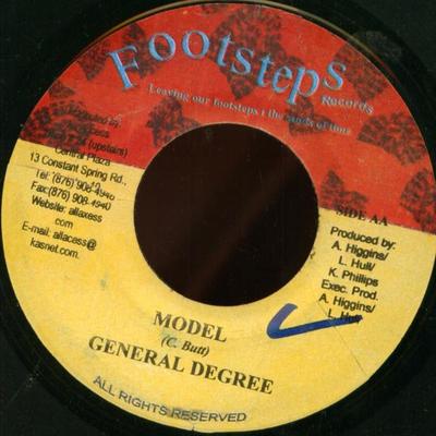 7inch Record GENERAL DEGREE / T.O.K. - Model / Mi Waan Fi Know NONE Footsteps Recor 2002 Jamaica Reggae, Ska & Dub Used