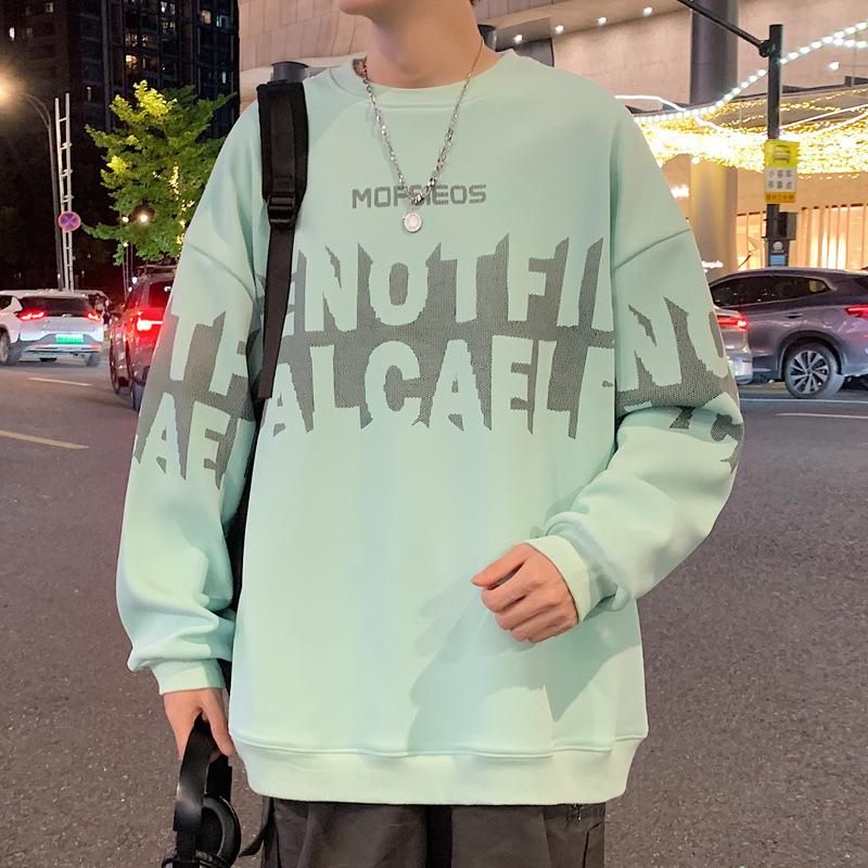 

Свитер с круглым вырезом для мужчин, весна и осень, новый универсальный, для подростков, свободный, с принтом в виде ананаса, с длинными рукавами, для пар 5XL