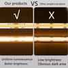 10m 480 LEDs/m COB LED Strip Lights Flexible Tape DC24V RA98 High CRI CCT 2700K-6500K Linear Dimming High Density For Room Decor
