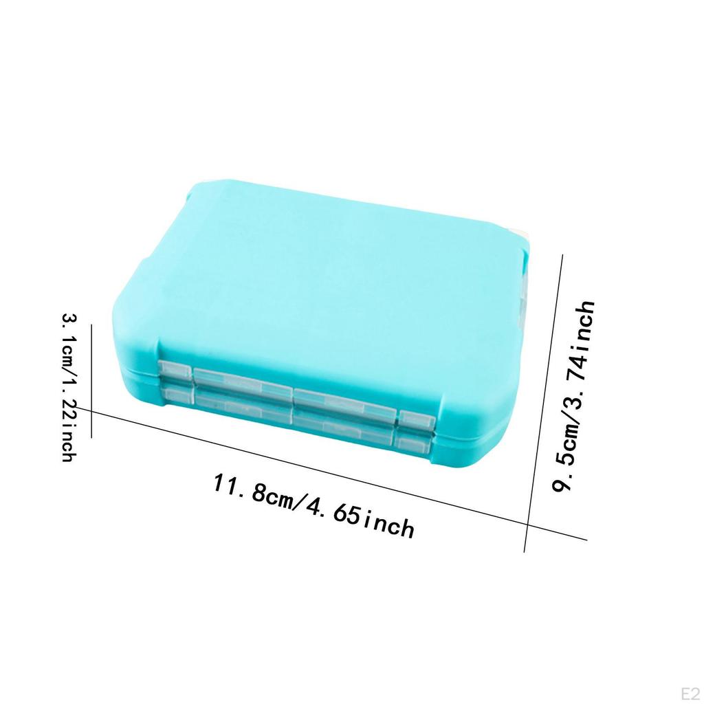 Fishing Tackle Box Accessories Container Hard Case Organizer Compact Double Layer Lures with