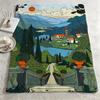 artist CCosmo Danchin Hamardd Throw Warm Soft Flannel Blanket Multiuse for Sofa Bed Camping Travel Nap