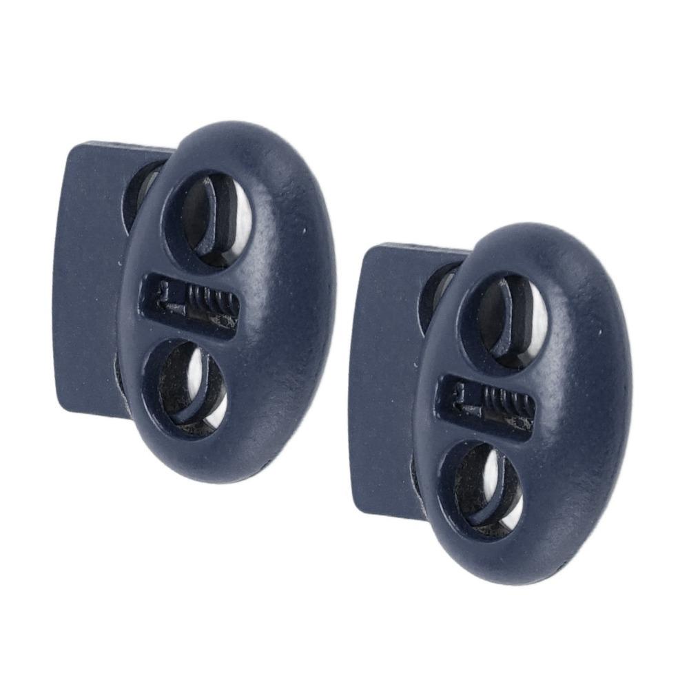 30pcs 17x15mm Spring Stopper Fasteners Double Hole Design Double Hole Toggles  For Drawstrings