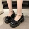 Fashion Women Shoes 2024 New Girl Lolita Shoes JK Uniform Shoes PU Leather Heart Ankle with Maryzhen Shoes Cute Sexy Retro British Style