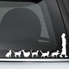 Niedliche Katzen folgen Lady Auto-Styling Fahrzeugkarosserie Fenster reflektierende Aufkleber Aufkleber