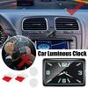 Car Quartz Electronic Clock Car Air Vent Self Adhesive Quartz Clock Workbench Storage Cabinet Noctilucent Electronics Clock