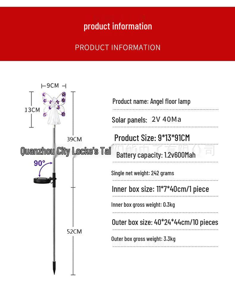 Solar-Engels-Gartenlicht für die Außendekoration