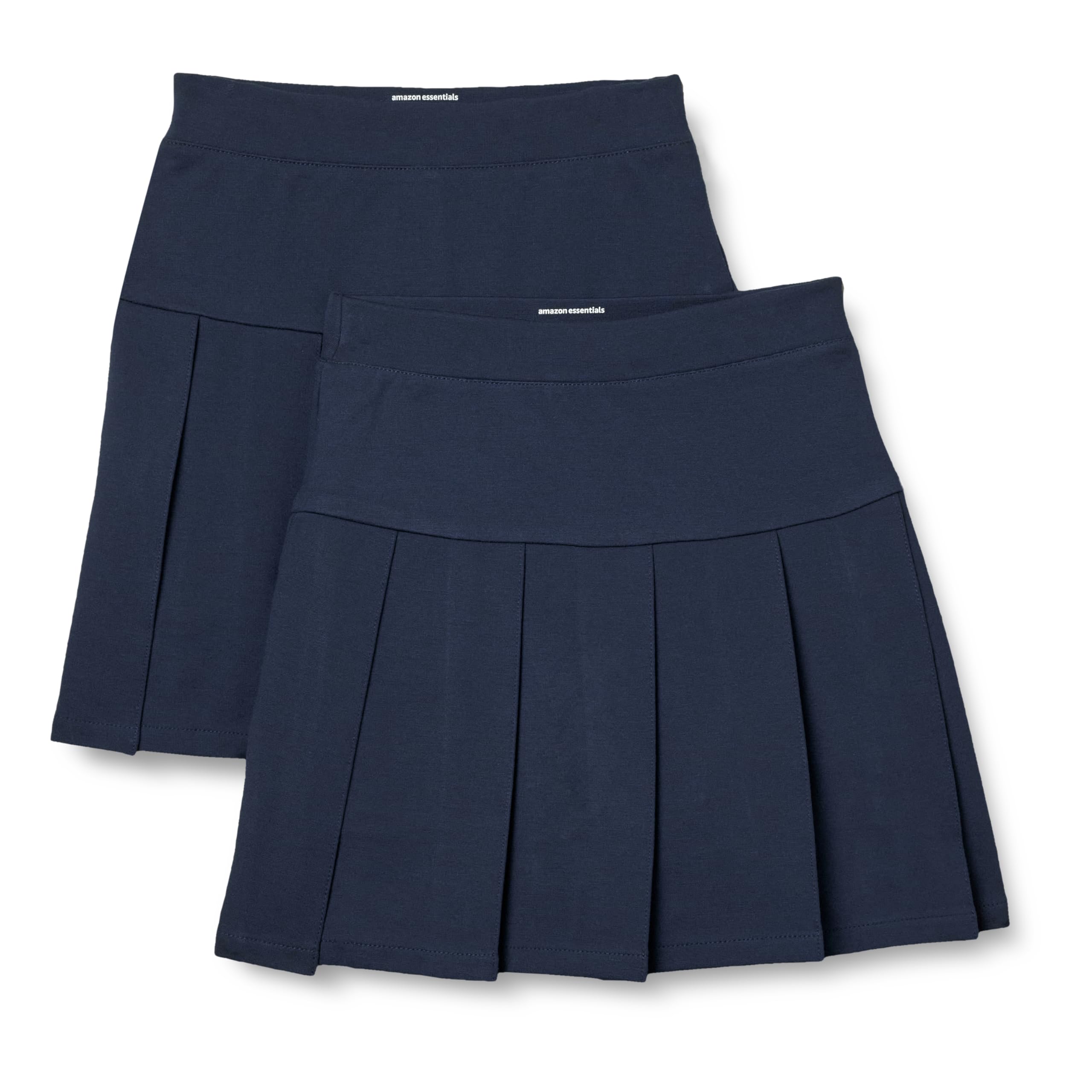 

Amazon Essentials Юбка-плиссе из двух частей с внутренними шортами, Девочки, Темно-синий, Размеры 130-135