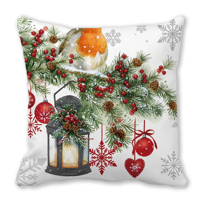 Tema de Crăciun Atmosfera de Crăciun Model imprimat Husă de pernă Acasă Sufragerie Canapea Pernă decorativă Husă de pernă 45x45cm