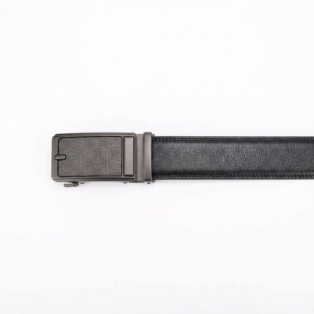 Men's Genuine Leather Belt with Automatic Buckle, Stylish for Middle-Aged and Young Men's Trousers